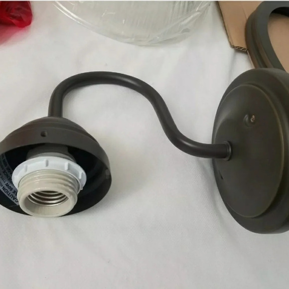 1-Light 11" Bronze Glass Reversible Lamp - Picture 5 of 5